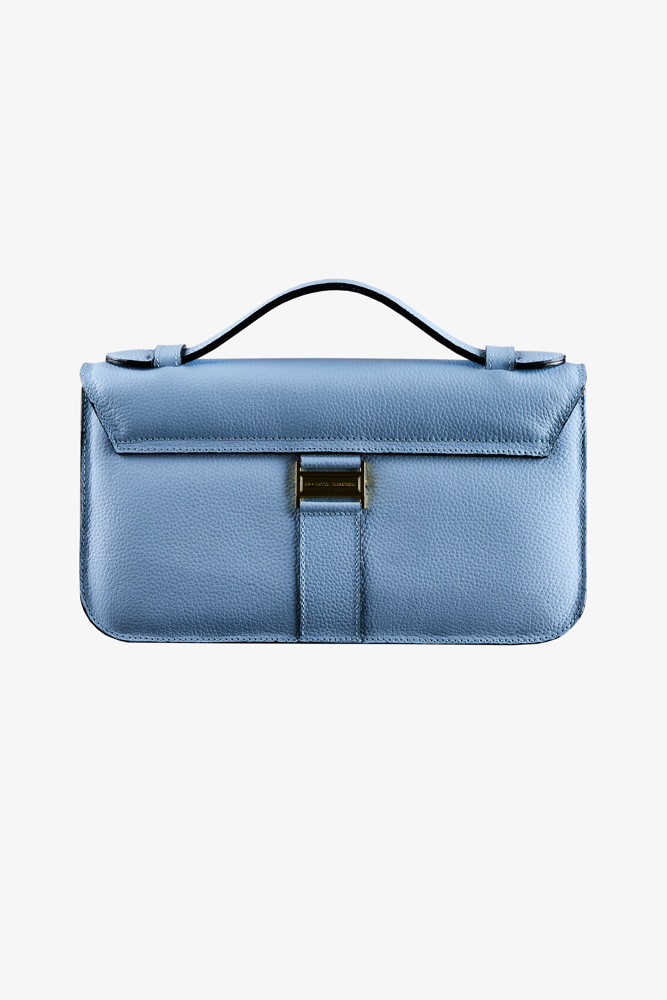 Cartera NV cuero celeste "L"