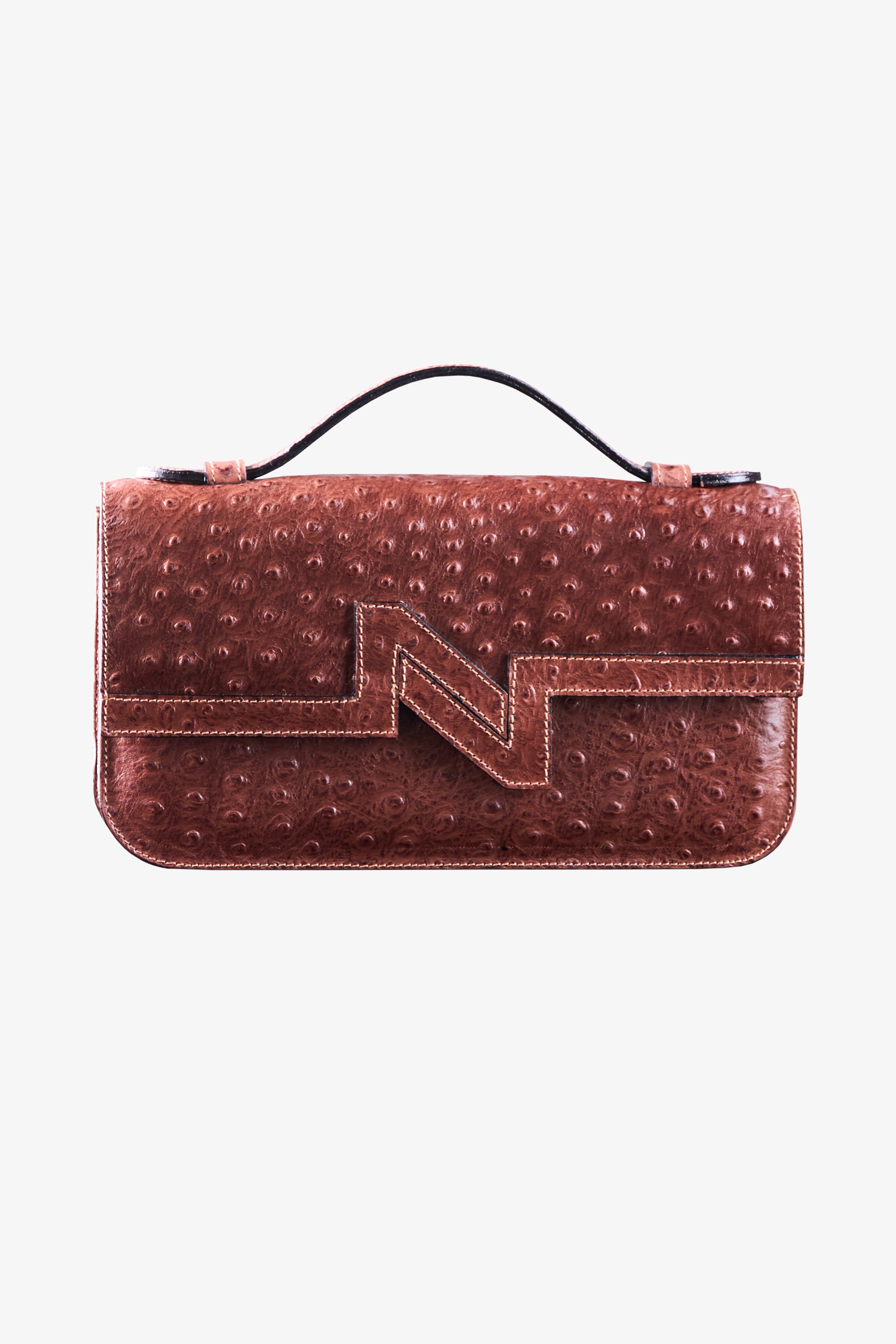 Cartera NV cuero croco white "M"