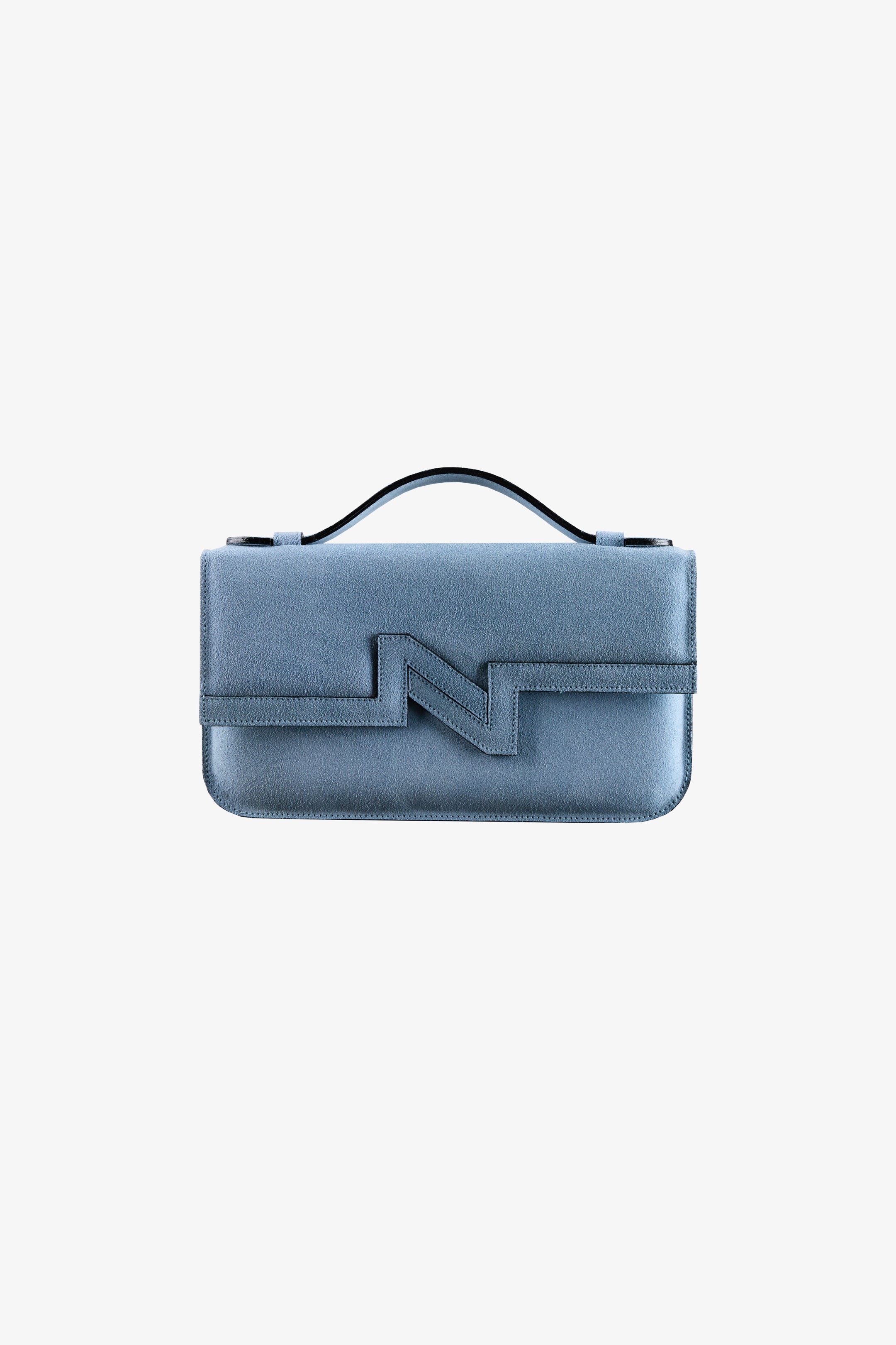 Cartera NV gamuza celeste "M"