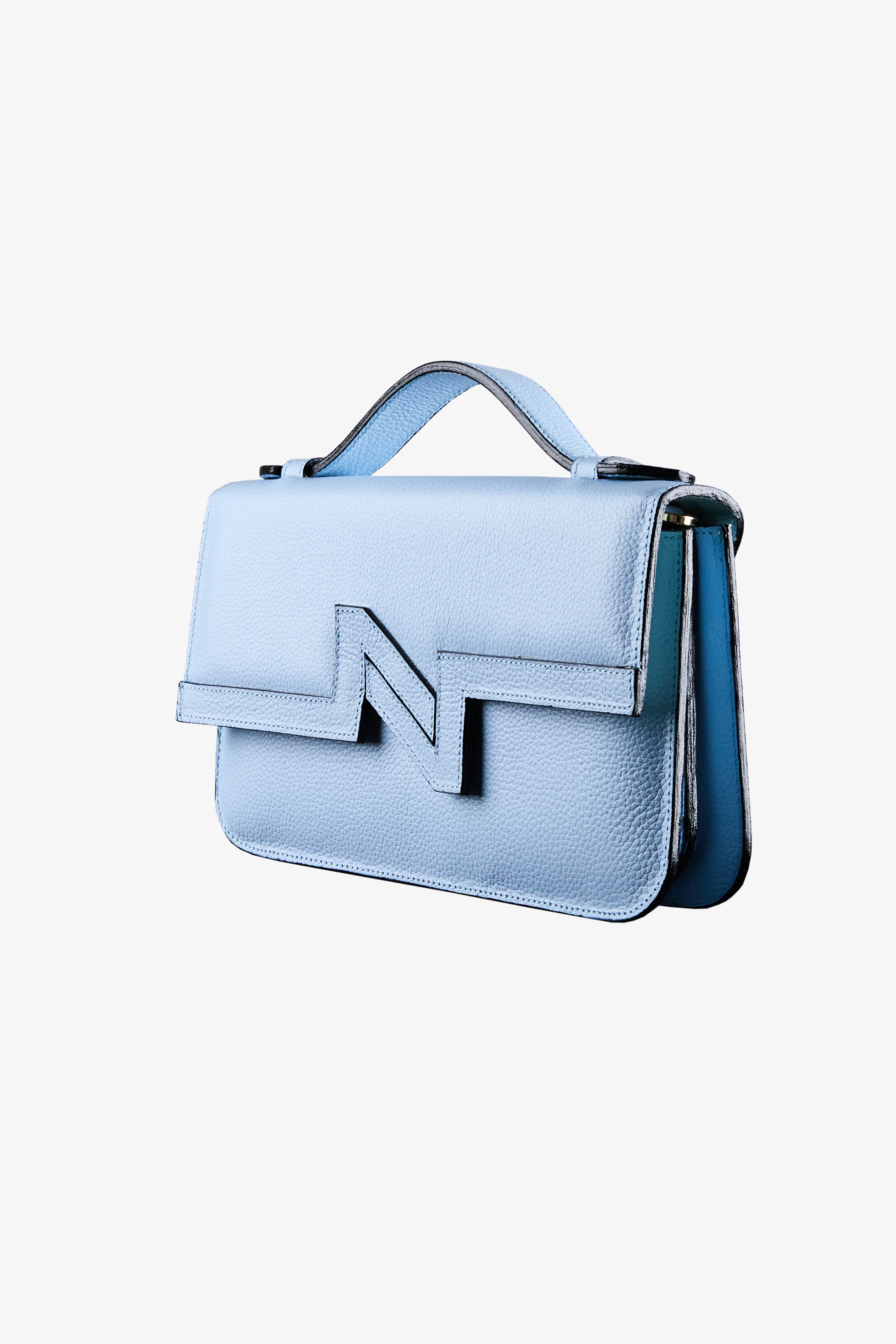 Cartera NV cuero celeste "L"