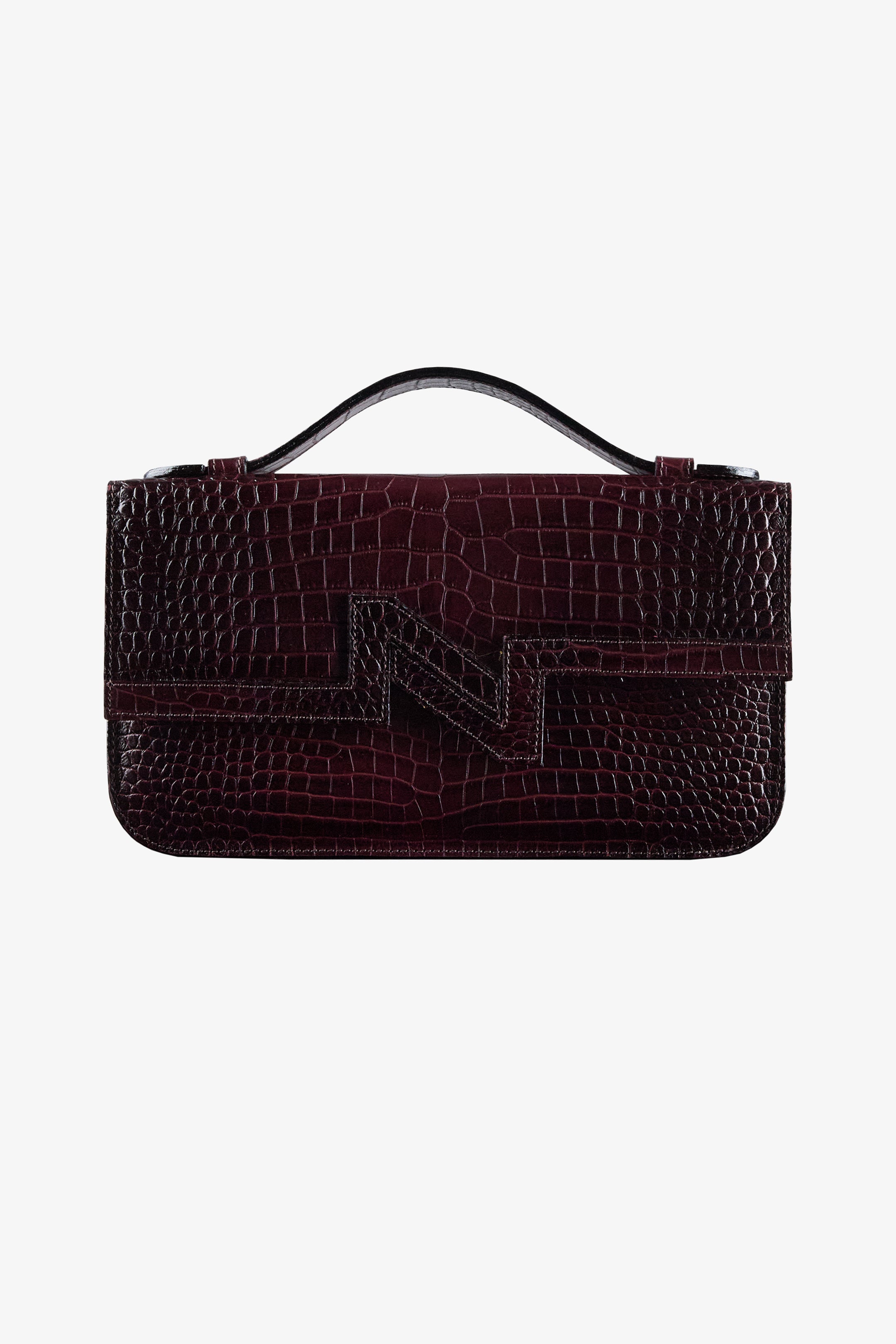 Cartera NV cuero burdeo "L"