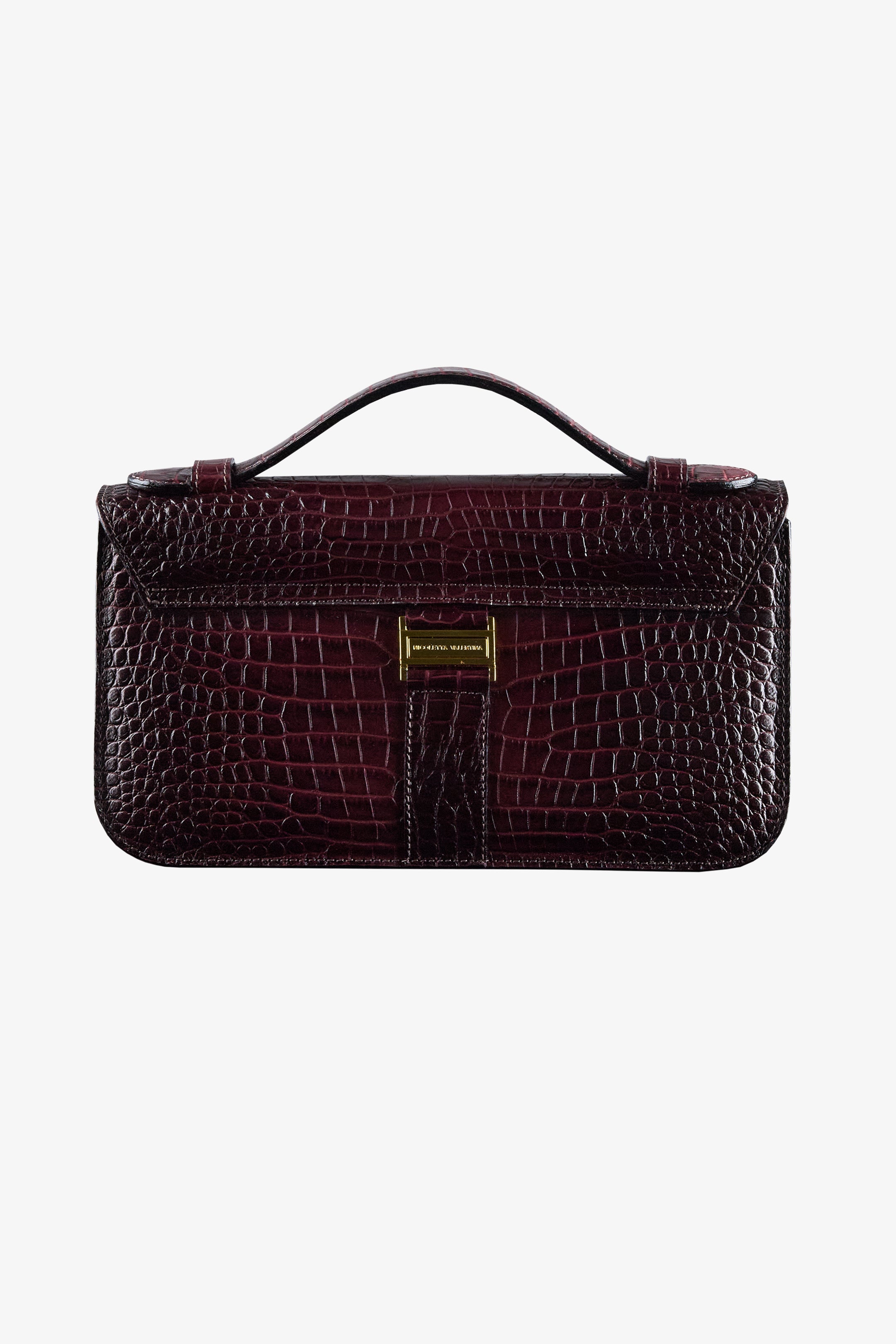 Cartera NV cuero burdeo "L"
