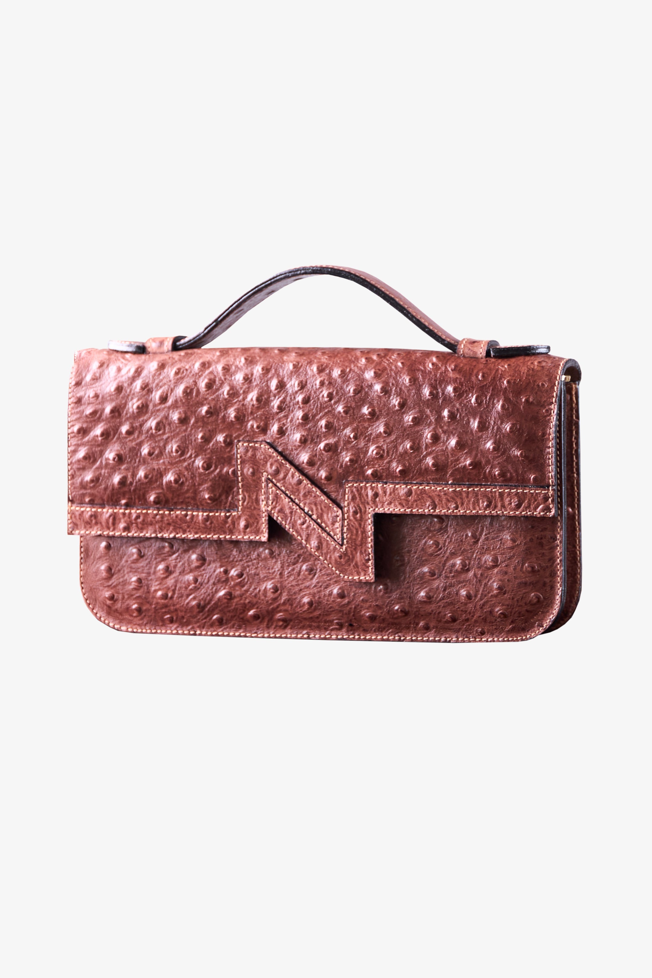 Cartera NV cuero croco cafe "S"