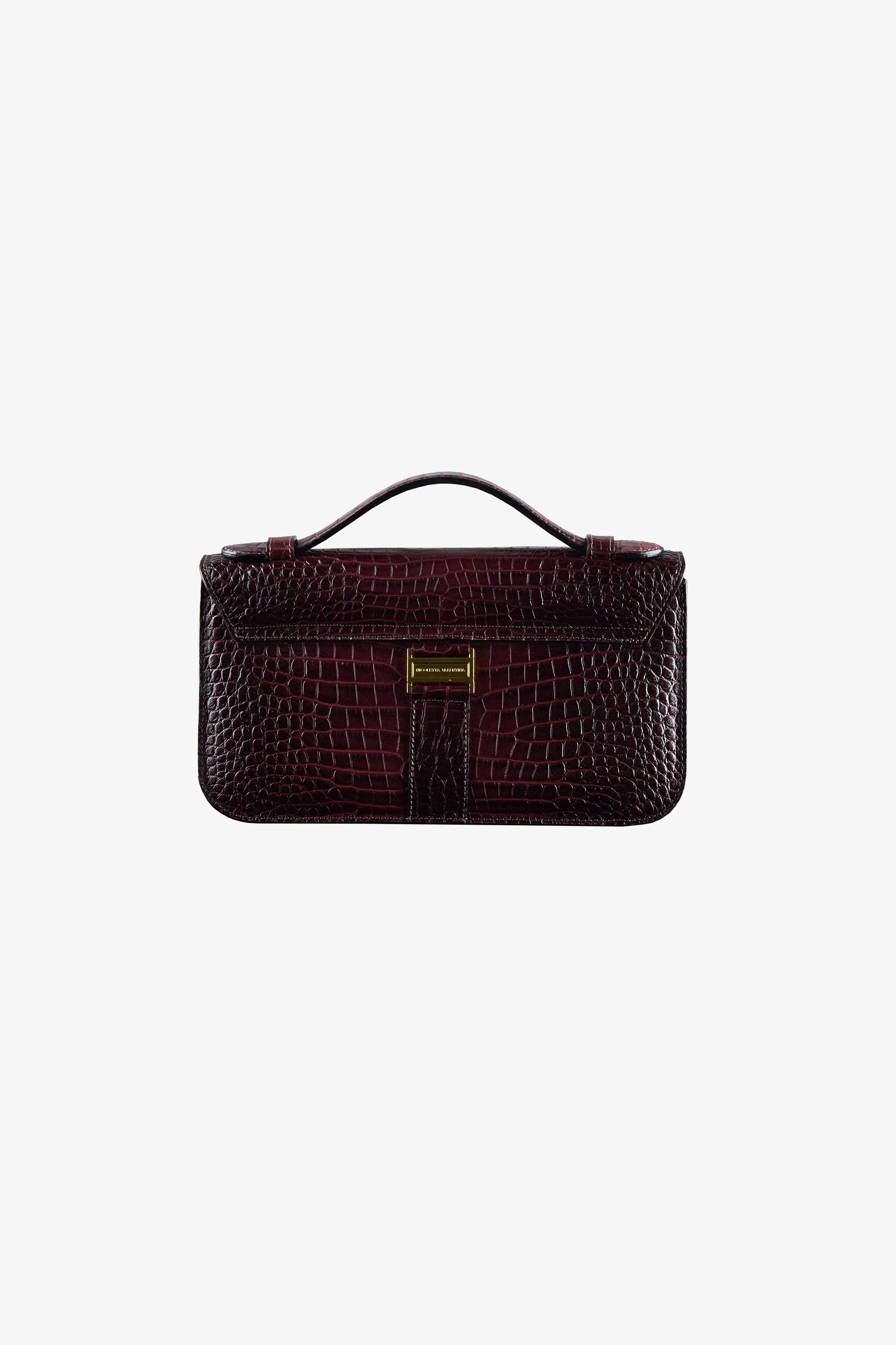 Cartera NV cuero burdeo "M"